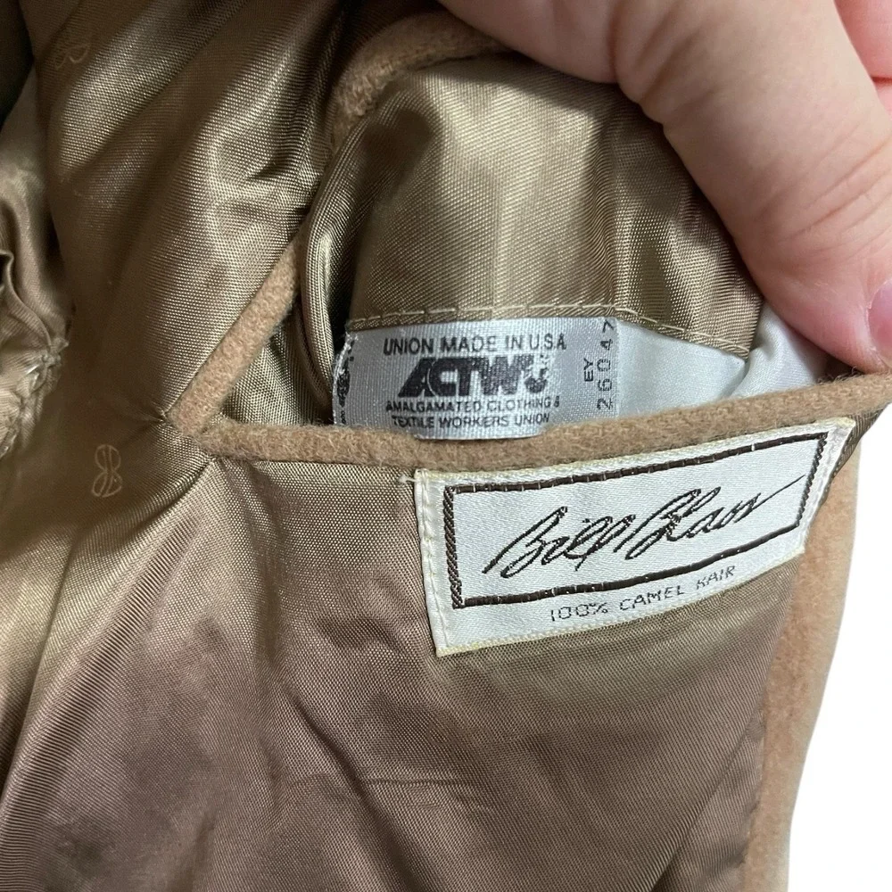 Bill Blass Tan‎ Camel Hair Blazer Sport Coat Jacket Vintage Old Money Preppy